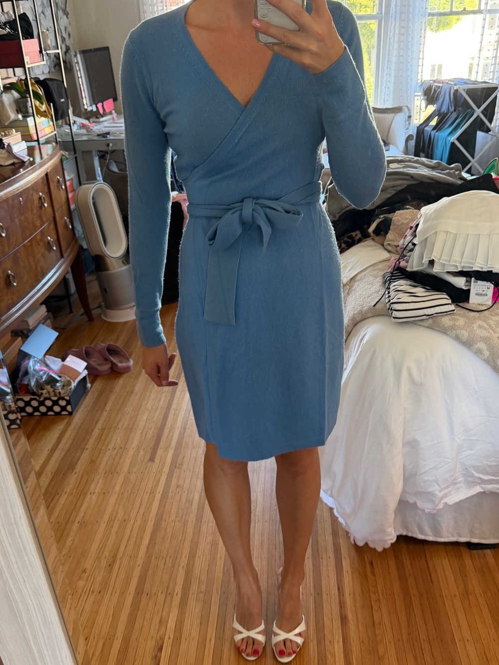 DVF Women's Blue Wrap Dress
